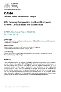 U.S. Banking Deregulation and Local Economic Growth