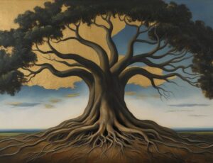 Image made by Canva AI depicting a large, ancient tree representing evolving perspectives.