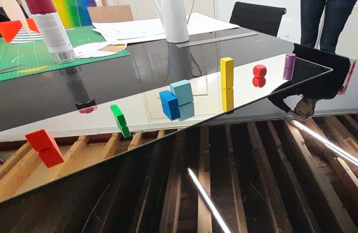 Photo of a concept of a surtout de table in Cecilia Hendrikx studio Photo of a concept of a surtout de table in Cecilia Hendrikx studio