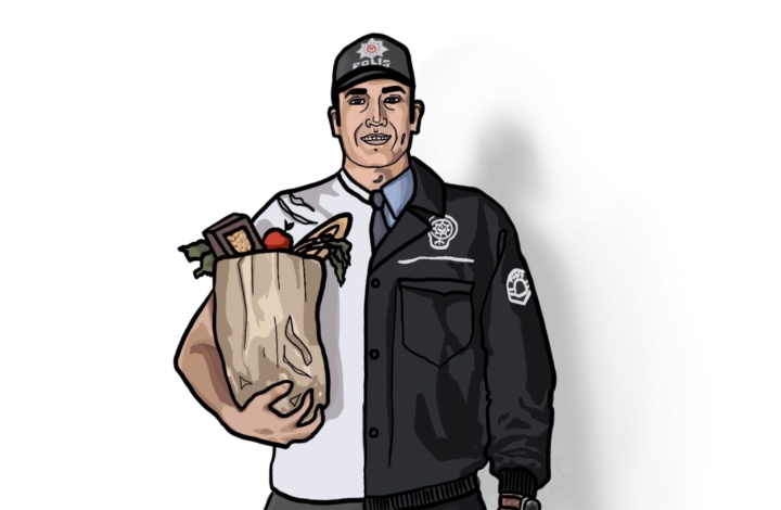 An artist’s rendering of a poster distributed in 2015 by the Turkish National Police. An artist’s rendering of a poster distributed in 2015 by the Turkish National Police by Jana Ghimire