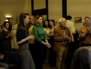 Image showing at group of fellows at an event.