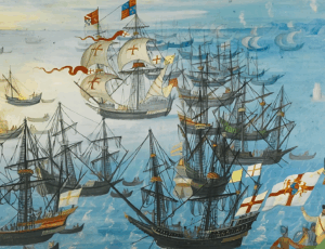 Unknown artist, Monogrammist VHE (presumed Netherlandish School), The Spanish Armada off the Coast of England, Variously dated, c.1590-1600, and 1600-10, probably 1600-05 
