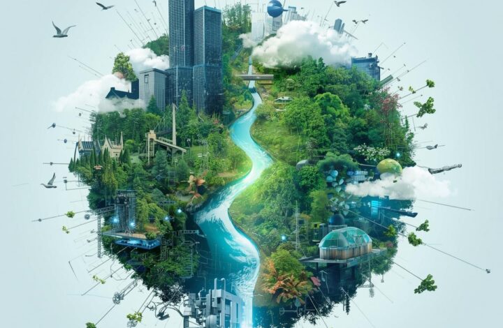 Image, made by AI, on digitalisation and (un)sustainability