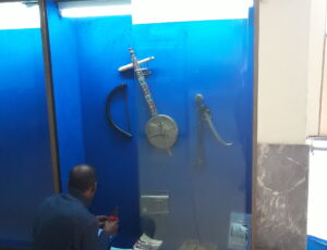 Preparations for the Caⵥa amaⵣigh project, held on January 18, 2020, at the entrance of the Ritz Cinema in Casablanca, Morocco. A full presentation of the project is available here: <a href="https://sites.google.com/view/oubenal/art-research"<br />Image credit : Mohamed Oubenal.