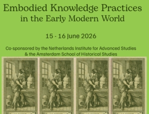 Poster for the expert workshop Embodied Knowledge Practices in the Early Modern World